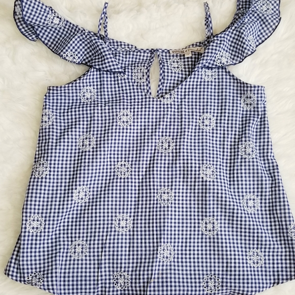 Gypsies & Moondust gingham pattern top. Size M - Picture 5 of 8